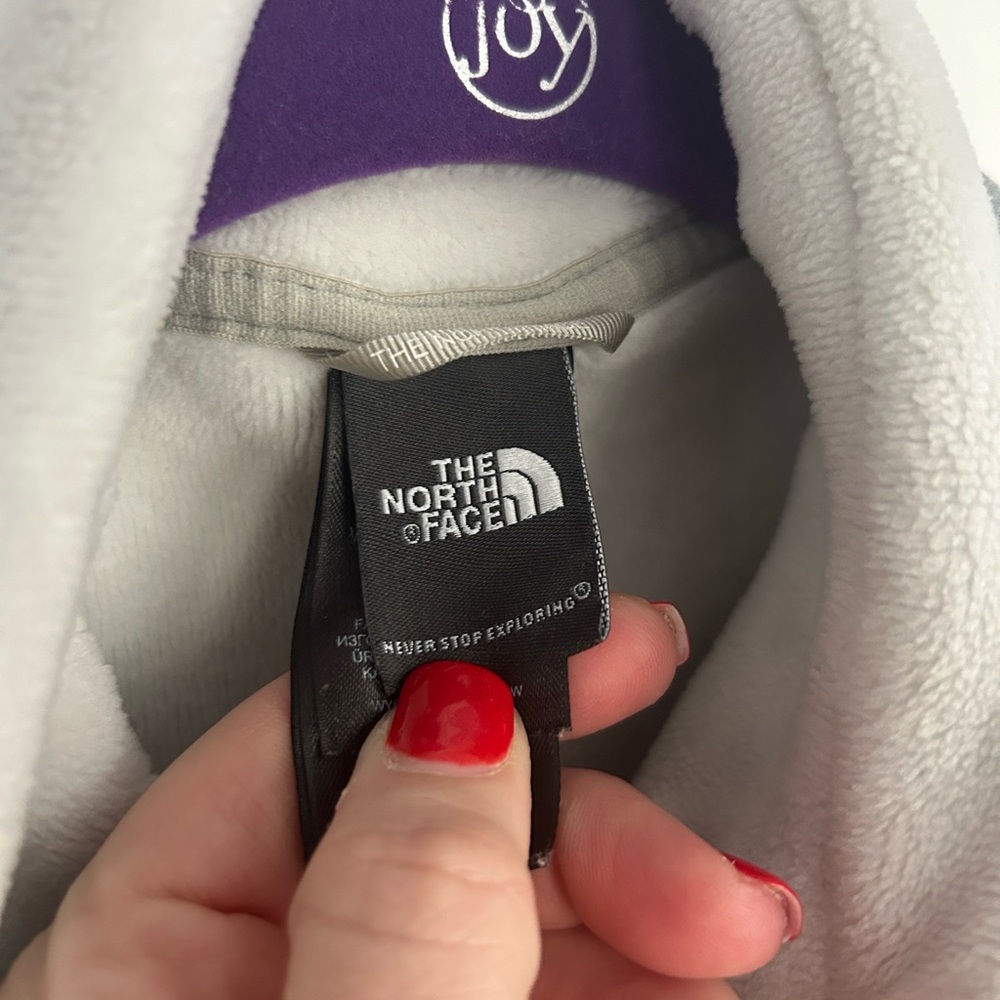 The North Face Fleece Lined Light Gray Jacket Size Small Petite SP - Picture 2 of 12